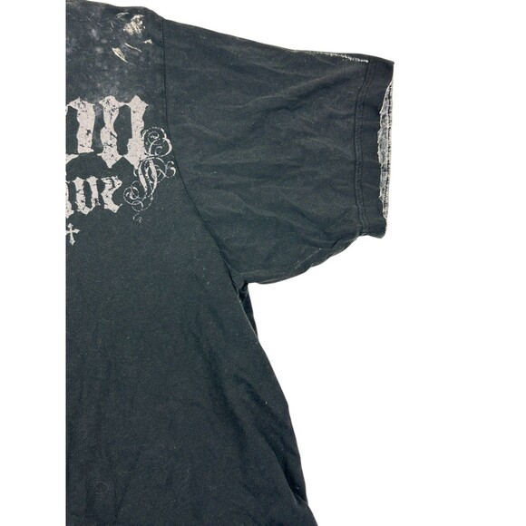 Affliction Black Distressed 2XL XXL T-Shirt Live Fast Series Dead Or Alive - Picture 8 of 13